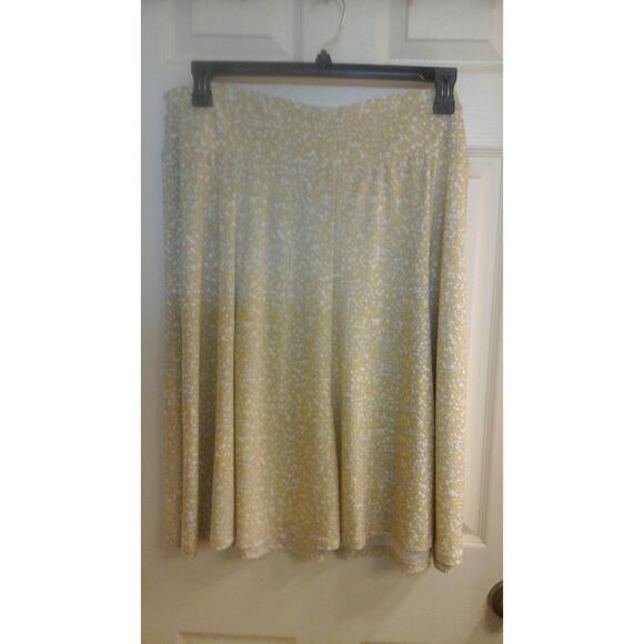 Courtenay Skirt, Women's plus size 2X, Dot Pattern Stretch, Beige Flare, NWT - Picture 1 of 6